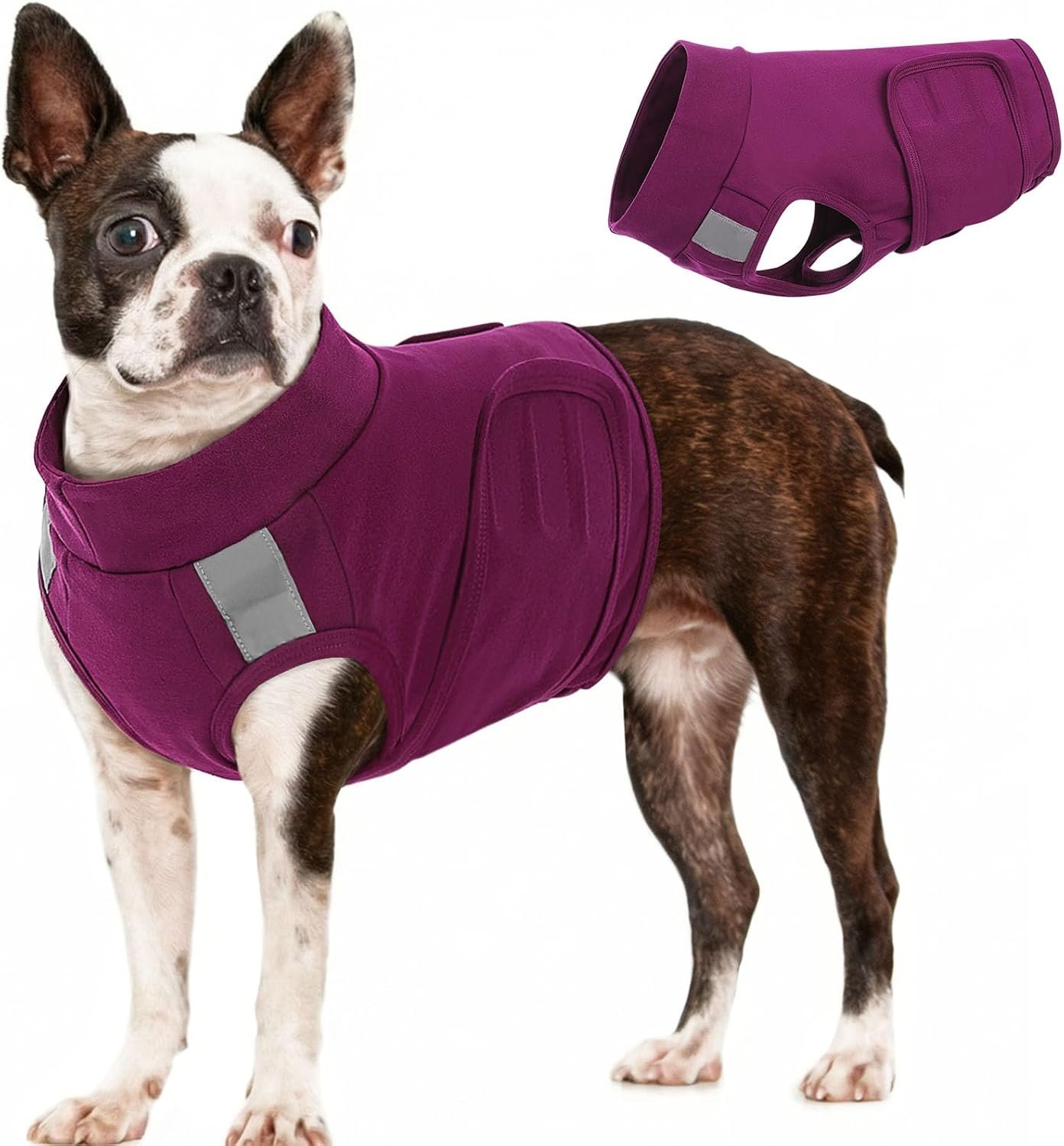 KOESON Reflective & Breathable Dog Anxiety Calming Vest, Purple, XS