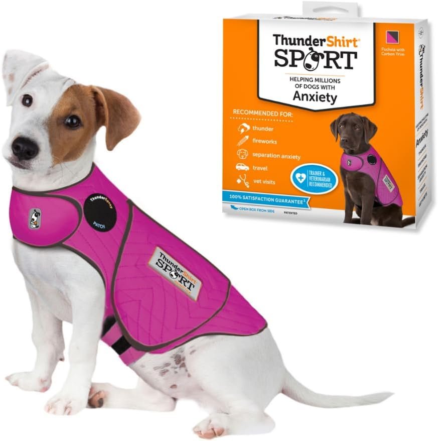 ThunderShirt for Dogs Calming Anxiety Vest, Small, Fuchsia Sport