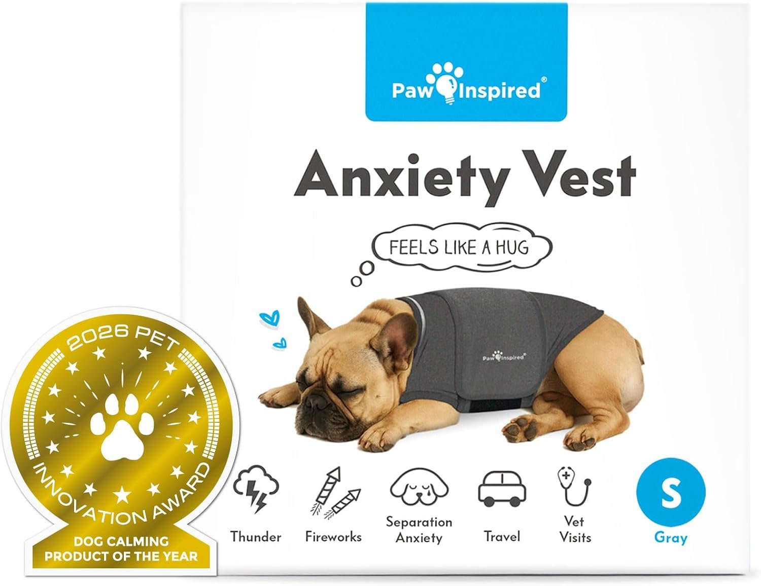 Paw Inspired Dog Anxiety Vest, Small