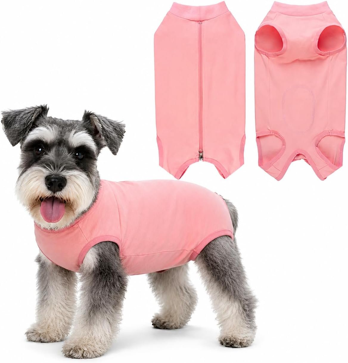 Kukaster Soft Dog Recovery Suit for Female Dogs After Surgery, Pink, M
