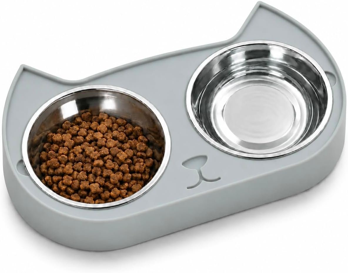 7 Ruby Road Kitten Food Bowl – Cat Food and Water Bowl Set for Indoor Cats