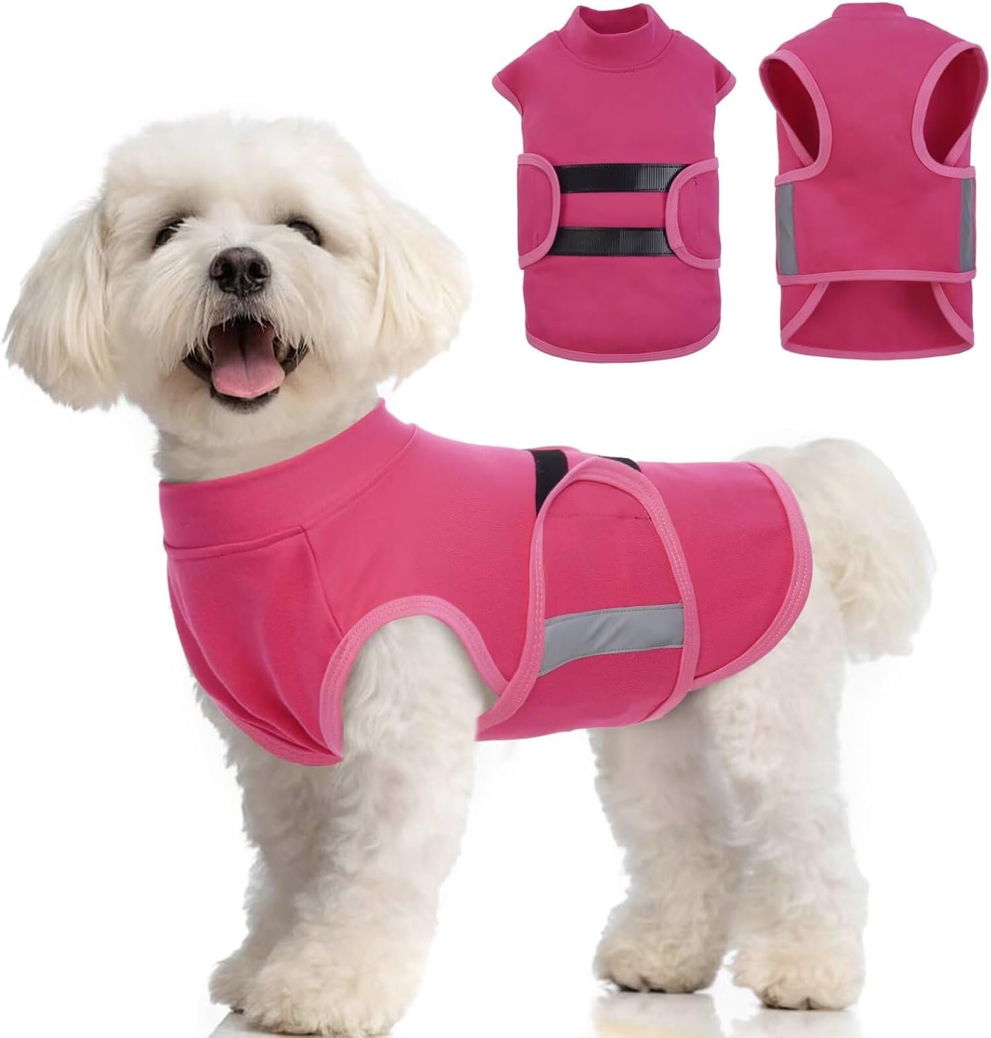 MIGOHI Dog Anxiety Relief Coat,XS, Rosered