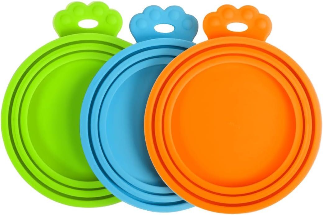 PetBonus 3 Packs Pet Food Can Covers Lids, Universal Size for Dog Cat Food