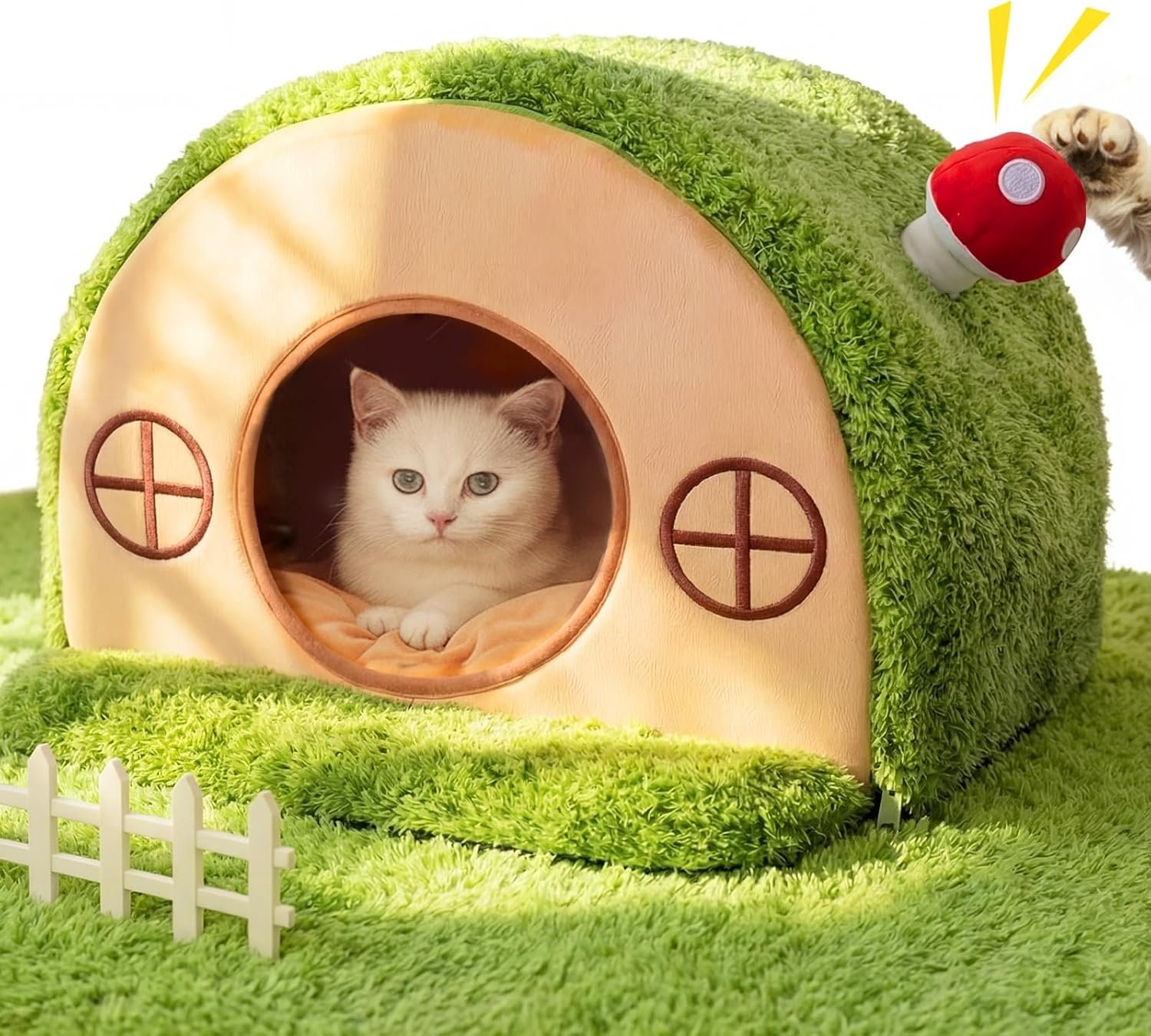Cat House for Indoor Cats – Tree Hole Cat Bed Cave Hideaway