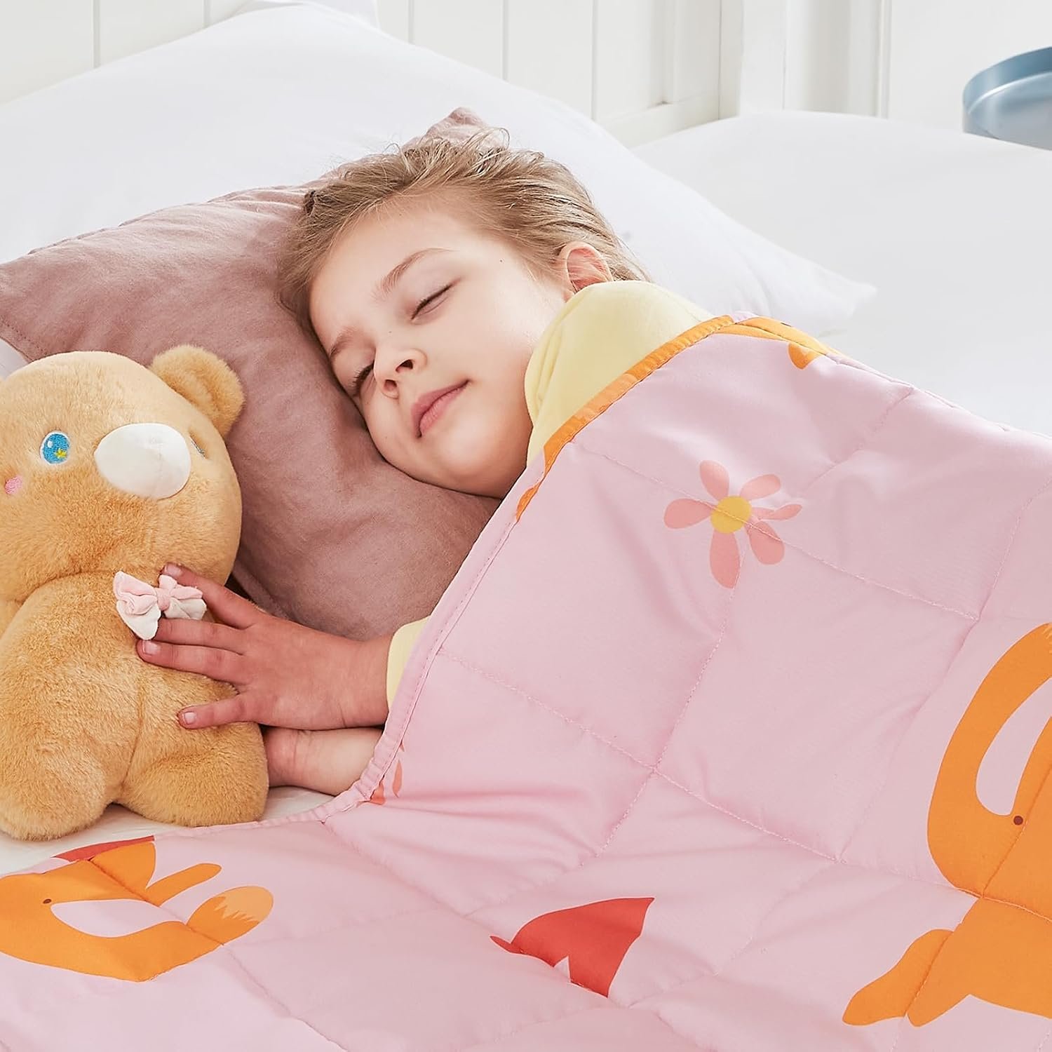 Weighted Blanket – 5 lbs Pink Cat Heavy Blanket – Small Size Breathable Blanket(36 * 48 inches, 5 lbs)