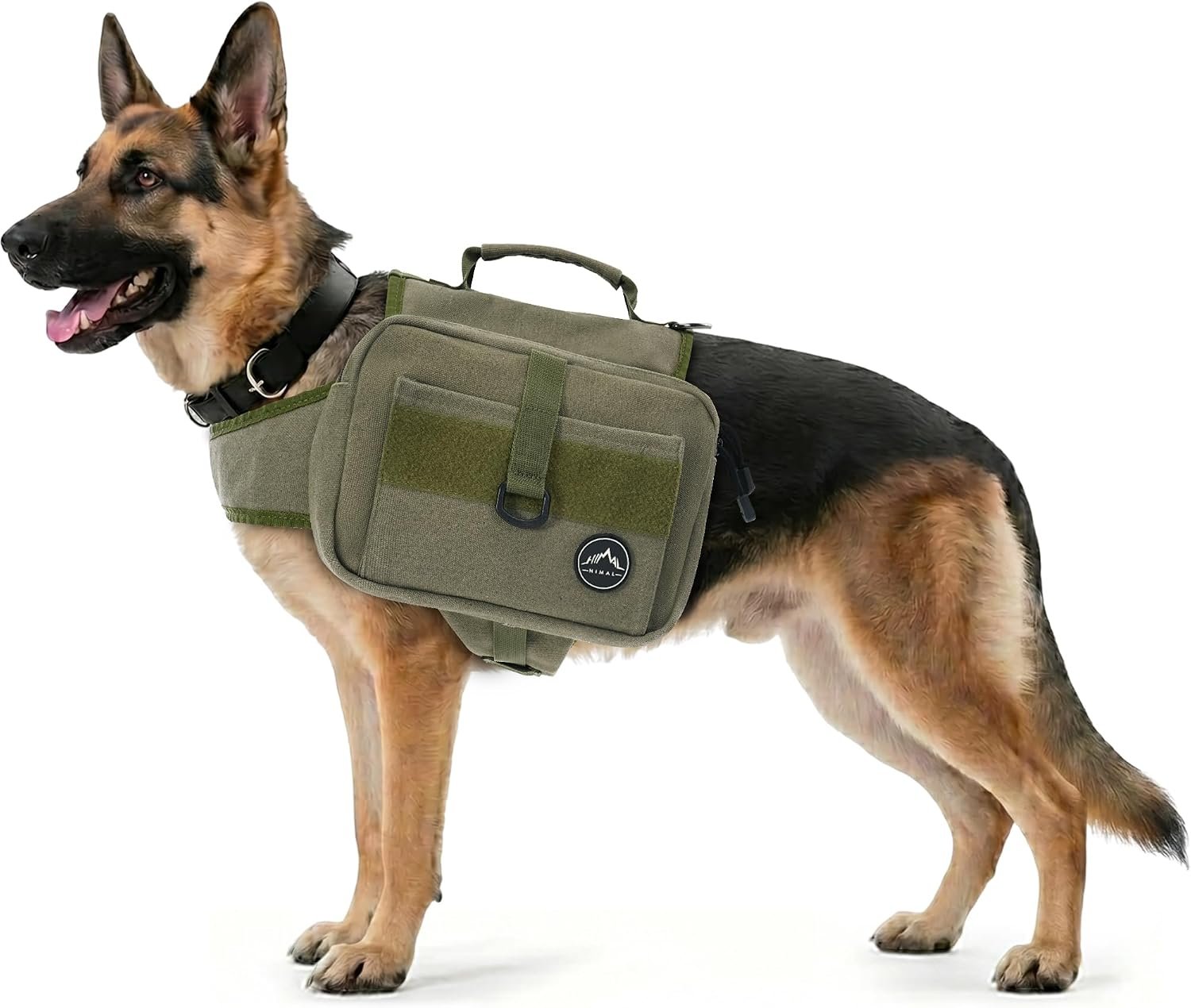 Himal Outdoors Dog Backpack & Saddle Bag, Tactical Hiking Backpack Green