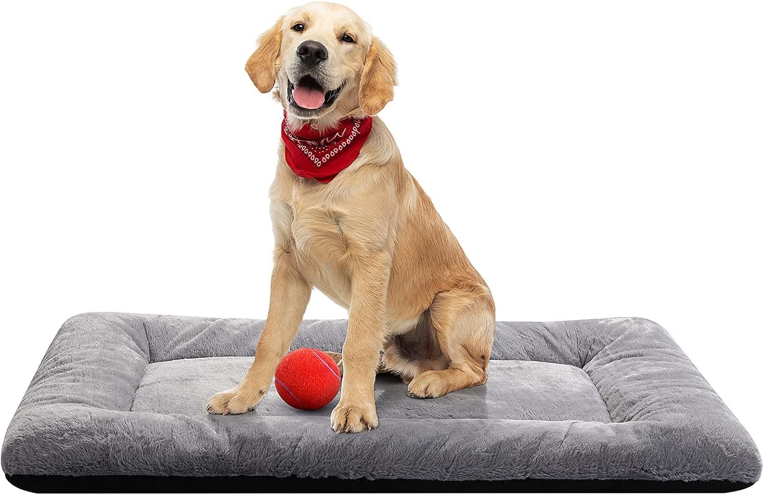 Dog Crate Pad Washable Dog Bed for Crate Medium Cozy Mat 36-Inch Gray
