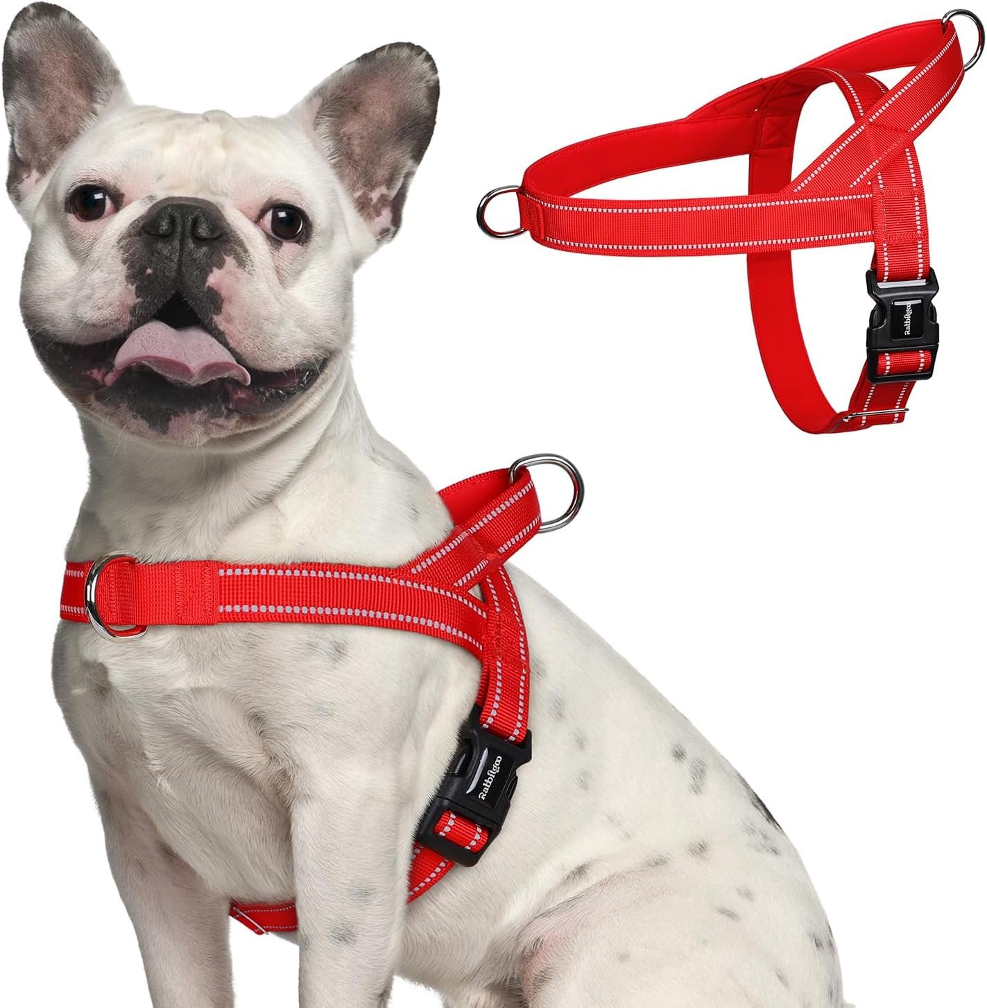 rabbitgoo Dog Harness No Pull, Quick Fit for Medium Sized Dog, Reflective