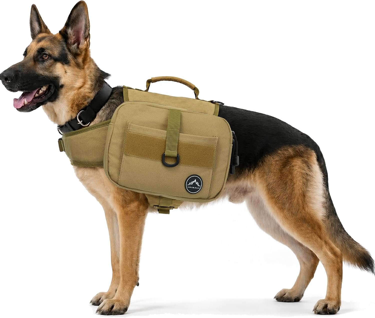 Himal Outdoors Dog Backpack & Saddle Bag, Tactical Hiking Backpack Brown