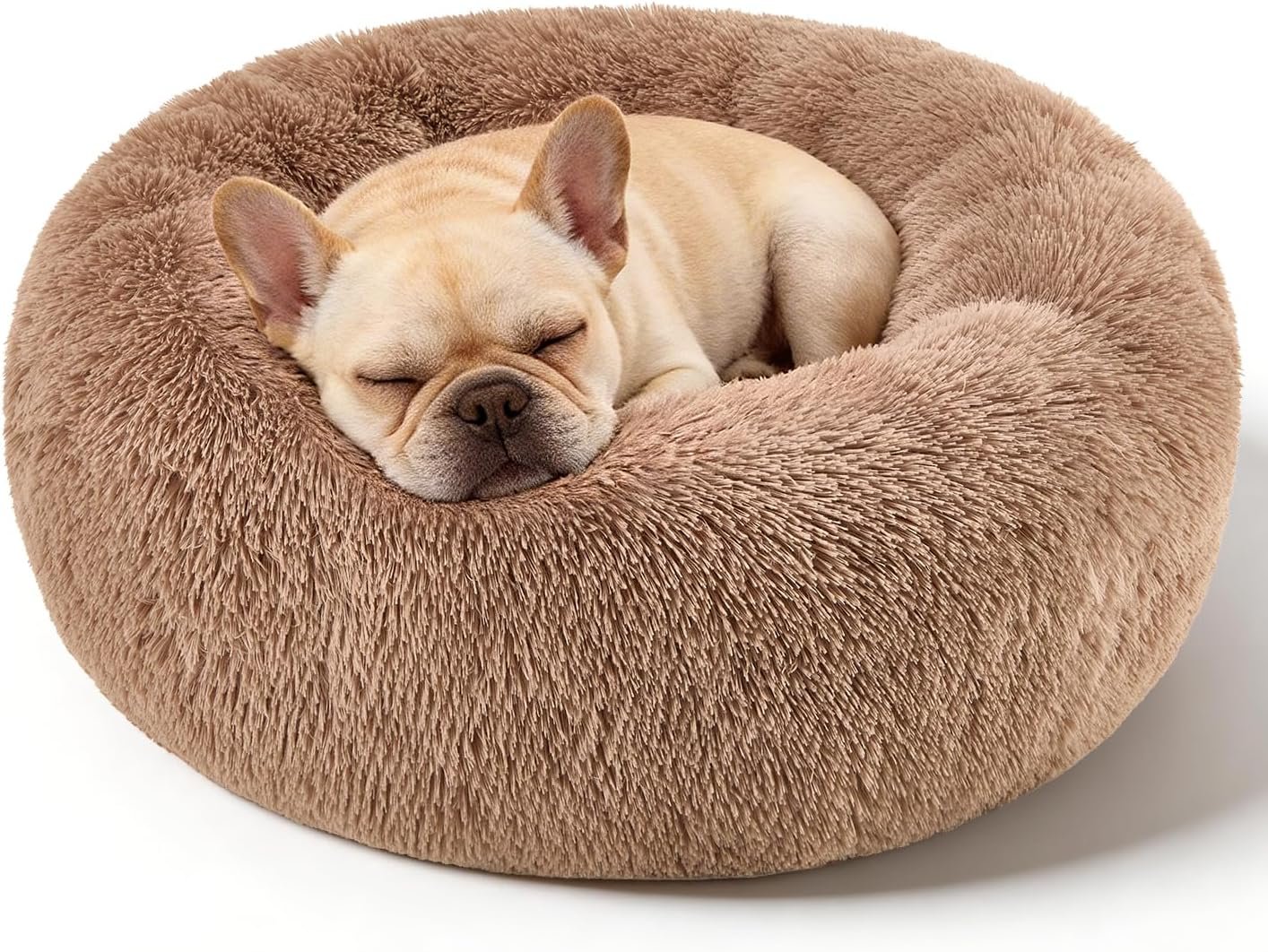 Donut Dog Bed for Medium Dogs Calming Round Washable Medium Sized Dog Bed