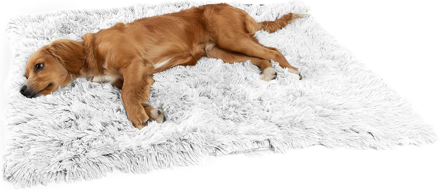 Best Friends by Sheri Dog Blanket, Shag Faux Fur, Frost Gray, 30″ x 40″