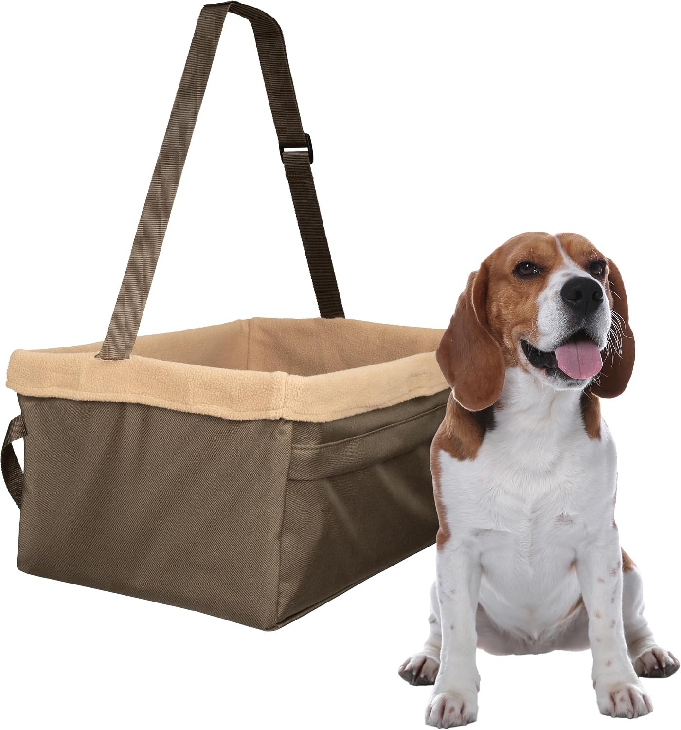 PetSafe Happy Ride Dog Booster Seat, Brown, Up to 12 lb