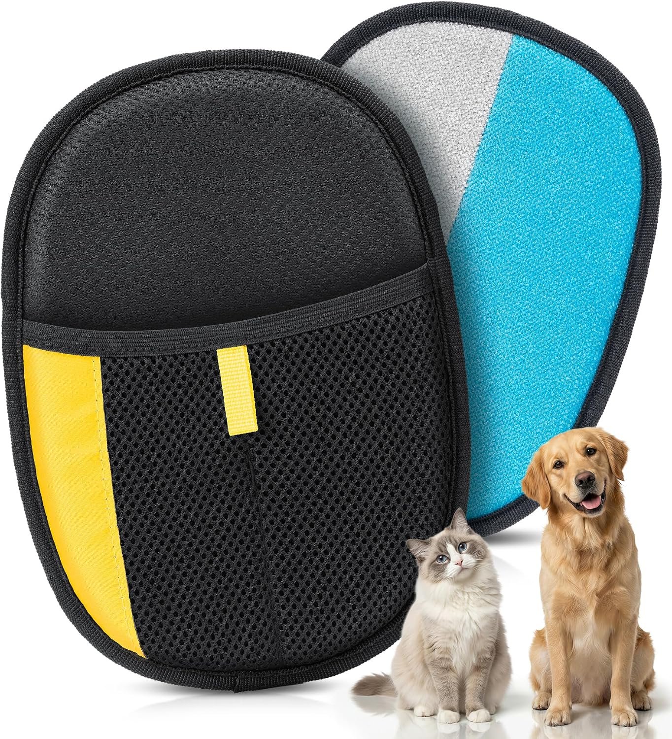 Pet Hair Removal Glove for Dogs & Cats – Upgraded Reusable Electrostatic Pet Hair Glove, Pet Hair Remover Tool for Laundry, Couch, Carpet & Car Seat, Gentle Grooming Mitt