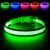 Flashseen LED Dog Collar, Light Up Dog Collar USB Rechargeable, Green, M