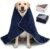 Weighted Blanket for Dogs, Calming Dog Anxiety Blanket, Dark Blue, M