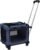 Rolling Cat Carrier with Wheels, 16.5 x 13 x 11.8 in, Navy Blue