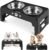 Jovrun Elevated Dog Bowls for Small Dogs and Cats, Non-Slip Cat Bowls with 2 Thick 5.5″ Stainless Steel Dishes, Dog Feeder 2 Heights Adjustable to 2.6″-5.3″