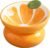 Cute Ceramic Raised Cat Food Bowl, Orange Shaped Cat Dish