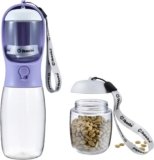 Cibaabo Dog Water Bottle Portable with Food Container & Filter for Travel