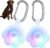 NOVKIN 2 Pack LED Dog Collar Light, 7-Color Changing USB Rechargeable Dog Night Lights for Walking, Waterproof High Visibility Clip on Safety Light for Dog Collars, Harnesses & Leashes