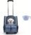 Rolling Pet Carrier Set with Wheels, Purple, & 1 Bowl