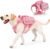 Large Dog Harness Backpack, No Pull Adjustable Dog Vest with Handle & Leash Ring, Lightweight Dog Backpack with Side Pockets for Walking, Training & Day Hikes, Pink, L