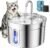 Stainless Steel Cat Water Fountain – 74oz/2.2L Ultra-Silent