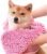 Dog Towel – Microfiber Super Shammy with Hand Pockets, Ultra Absorbent Quick Dry Pet Bath Towels for Small, Medium, Large Dogs and Cats (Medium, 24” x 14”, Pink)