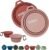 OHMO Collapsible Dog Bowls for Pet Travel, 12oz, 2pcs, Coral&Brick Red