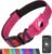 Reflective Dog Collar for Large Dogs with Silicone Tag Holder
