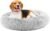DUMOS 37.4×37.4 Inch XL Donut Dog Bed for Indoor Use, Fluffy Faux Fur Plush