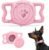 IP68 Waterproof AirTag Holder for Dog Collar, Silicone, Pink