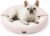 Small Dog Bed with Hooded Blanket, Round Fluffy Anti-Anxiety Pet Bed for Small Dogs & Medium Dogs, Cozy Donut Cuddler with Machine Washable Faux Fur & Anti-Slip Bottom(26″×26″×7″,Pink)