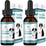 (2 Pack) Max Potency Hemp Oil for Dogs & Cats – Help Anxiety Stress Pain Inflammation Arthritis Aggressive Relax Sleep Allergies Seizures Relief – Treats Chews Joint & Hip – Organic Pet Calming Drops