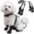 Winter Dog Boots with Leg Protection, Non-Slip Sole for Small & Medium Dogs – Waterproof Adjustable Straps, Paw Protector for Outdoor Walking & Hiking (M)