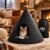 Cat Bed – Cat Cave Premium Felt Cat Bed Enclosure for Indoor Cats and Other Pets, Stylish Indoor Pet House, Dark Grey (Medium)