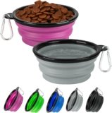 Collapsible Dog Bowl for Travel,2-Pack 12oz Pet Portable Water Food Bowls