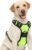 No Pull Dog Harness, Adjustable Reflective Front Clip Pet Vest with Easy Control Handle for Medium Large Dogs (Green,L)