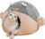 Cat Beds for Indoor Cats-Cat Bed Cave,Cute Lively Pufferfish Shape,Grey L