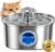 PEKTACO Cat Water Fountain, 3.2L Stainless Steel Pet Fountain, 1 Filter