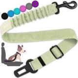 COOYOO Dog Seat Belt,Retractable Dog Car Harness Seat Belt for Car Adjustable Nylon Pet Safety Seat Belts Heavy Duty & Elastic Bungee Buffer