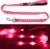 4 Ft Led Dog Leash, Rechargeable Light up Waterproof, Safety Glow in the Dark for Night Walking, Nylon Reflective with Padded Handle for Small Medium Large Dogs