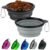 Collapsible Dog Bowl for Travel,2-Pack 12oz Pet Portable Water Food Bowls