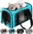 Soft-Sided Cat Carrier 18x11x11 in Expandable Travel Pet Bag 15LBS