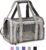 Henkelion Cat Carriers Dog Carrier Pet Carrier For Small / Medium Cats Dogs Puppies (Up To 15lbs), TSA Airline Approved Small Dog Carrier Soft Sided, Collapsible Waterproof Travel Puppy Carrier – Grey