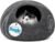 MEOWFIA Cat Cave – Merino Wool Bed for Indoor Cats (Dark Gray, Medium)