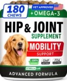 STRELLALAB Advanced Hip Joint Supplement for Dogs, Chondroitin Joint Chews