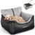 BurgeonNest Dog Car Seat for Small Dogs & Cats Under 25 lbs,Black