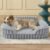 LE SURE Cute Cozy High Back Orthopedic Dog Beds Medium Size Dog,28″ Grey