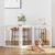 PAWLAND Free Standing Dog Gates for Doorway, Stair, Indoor, Foldable, 24″ H